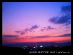 ピンク夕陽
