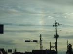 太陽の横に出ている虹・・・これは左側です。
