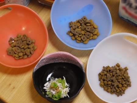 今回のトッピングと試供品混ぜご飯