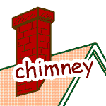chimney の意味 英語イラスト
