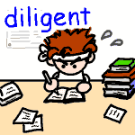 diligent の意味 英語イラスト
