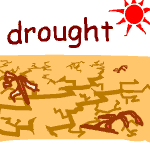 drought の意味 英語イラスト