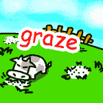 graze の意味 英語イラスト