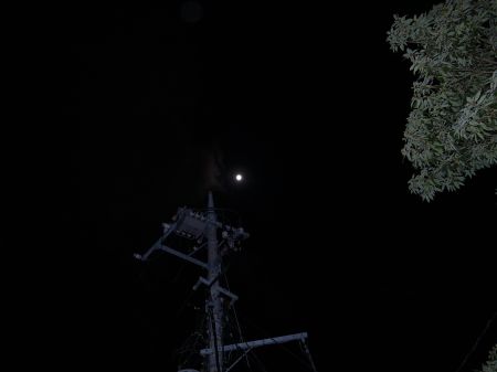 電線と月