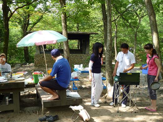 110910五頭バーベキュー準備の様子
