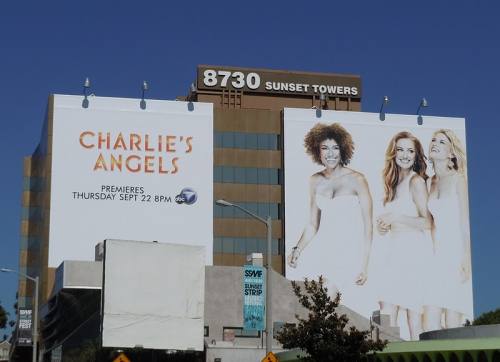 charlies angels TV billboard