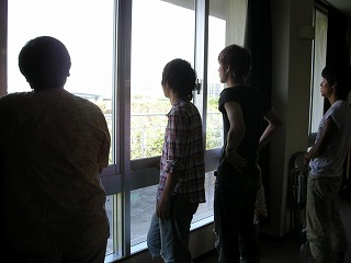 終了後、窓からマングローブを観察しました。