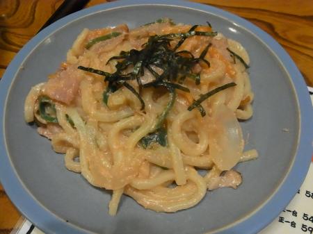 明太焼きうどん
