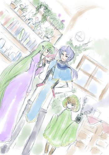 【森の詩:魔女と弟子】【ラフ】※未来系 魔女と弟子