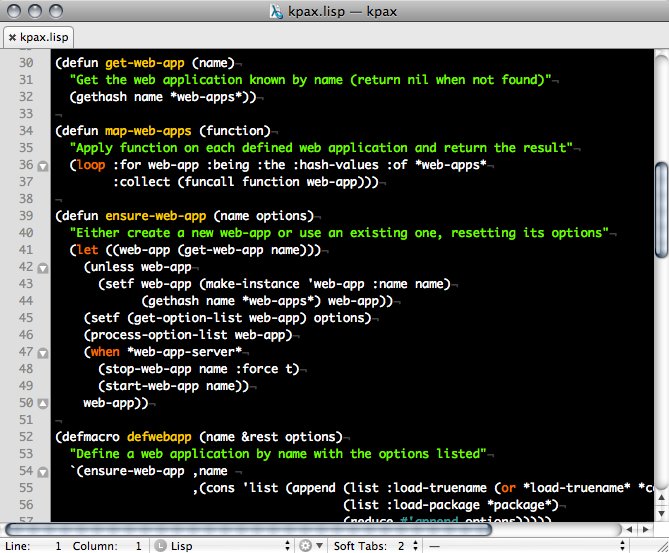 lisp on editor