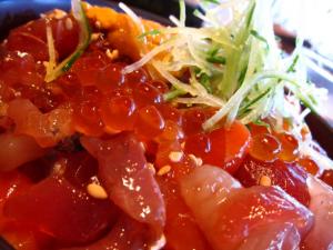 アフターダイビング 海鮮丼