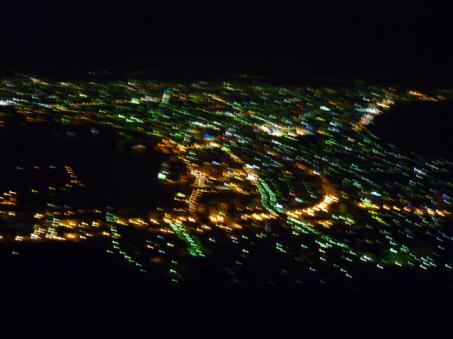 函館１００万ドルの夜景。ぶれてる。