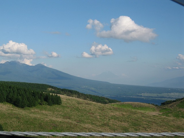 0629霧ケ峰道路と八島湿原 (富士山アップ)